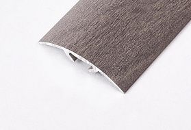 Порог (стык) Русский профиль  разноуровневый декорированный с дюб, 30*1800 мм, Дуб марон